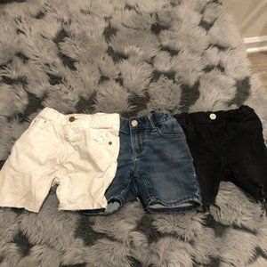 THREE SHORTS VARIOUS SIZES VARIOUS BRANDS